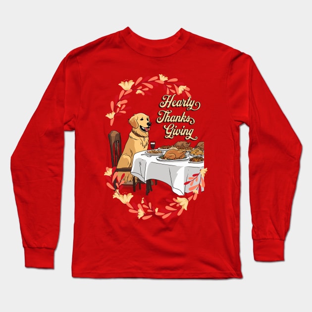 Hearty Thanksgiving Greeting Long Sleeve T-Shirt by Cheeky BB